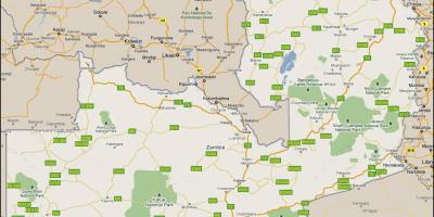 Kartta yksityiskohtaiset Sambia